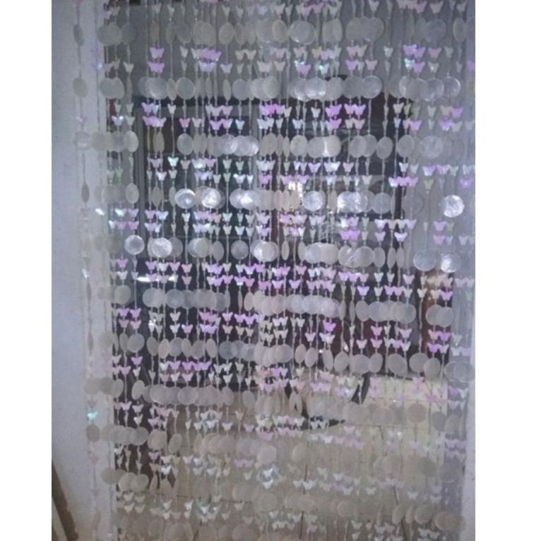 VIRAL TIRAI KERANG SIMPING / TIRAI KERANG CAPIZ BANYAK WARNA 185cm 10helai FREE BUBBLE /TIRAI KERANG