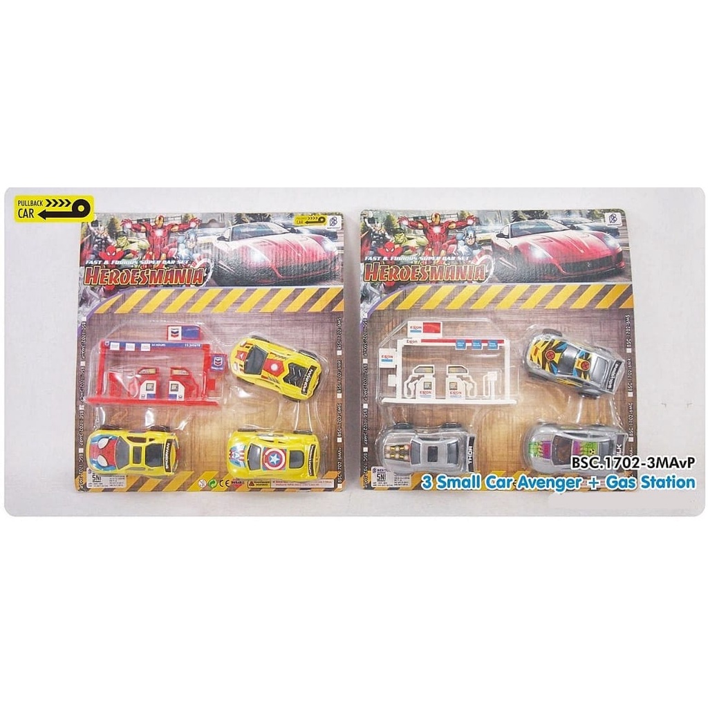 MAINAN MOBIL MOBILAN SEDAN TRUCK PULLBACK SET 4PCS