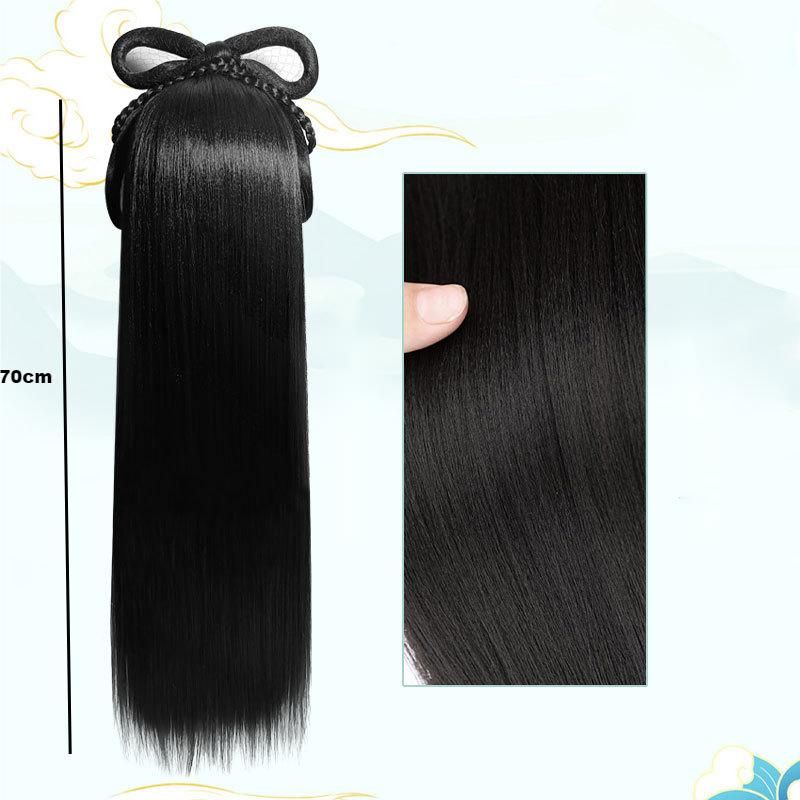 Wig Hanfu Wanita Tradisional Wig Cina Hanfu Wanita Rambut Bando Model Tradisional Cina