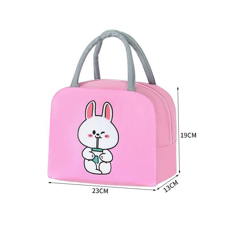 Gobra ♕ PA002 Tas Bekal Model Karton Lucu Lunch Cooler Bag Makanan Aluminium Kotak Makan Import COD