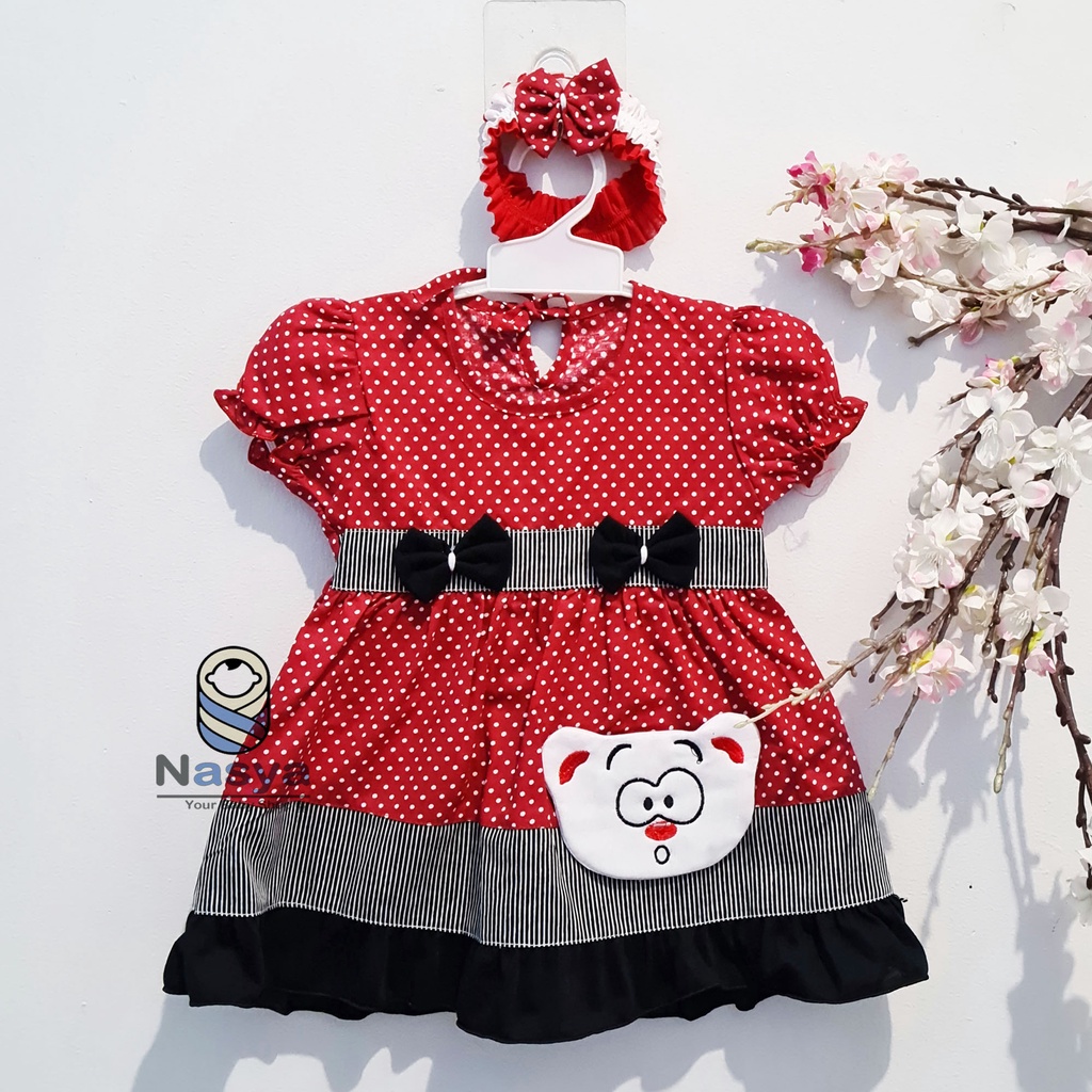 [P-065] Dress Bayi (0-6 bulan) / Setelan Bayi Perempuan Motif Lucu