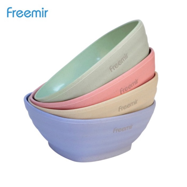 

Kotak Pcs Limited Straw Freemir 4 Mangkok BPA Wheat free Square Bowl Unik Mangkuk