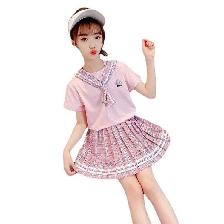 Setelan Rok Anak Perempuan Cute Sailor Japan Rain