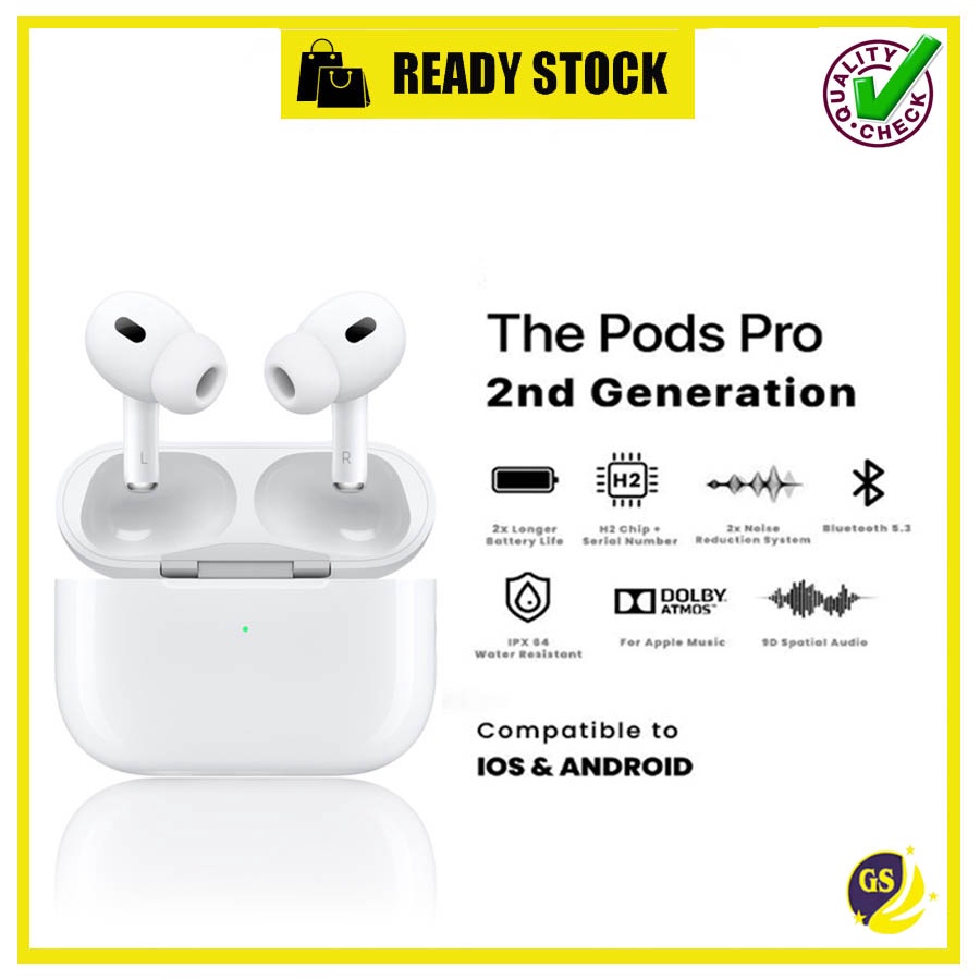 Headset Bluetooth The Gen 3 Pro 2 VERSI PALING BARU 2nd Generation 2023 Support ios 16 &amp; 17 Earphone bluetooth wireless