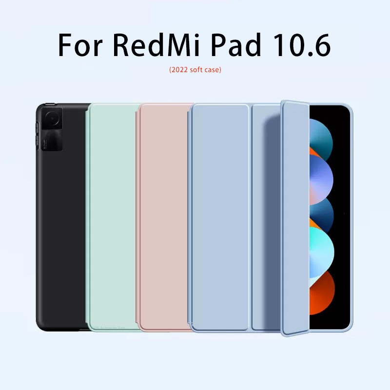 Smart Case Redmi Pad Redmi Pad SE Xiaomi Pad 5 Xiaomi Pad 6 inch Case Stand Flip Bahan Kulit Silicone Magnetik