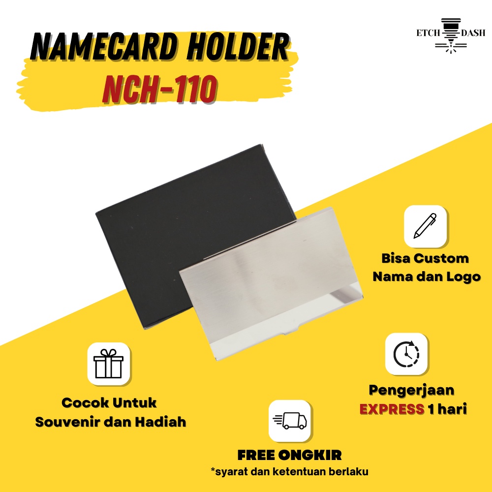 Card Holder Custom | Card Holder Metal / Tempat Kartu Custom - NameCard Holder NCH-110