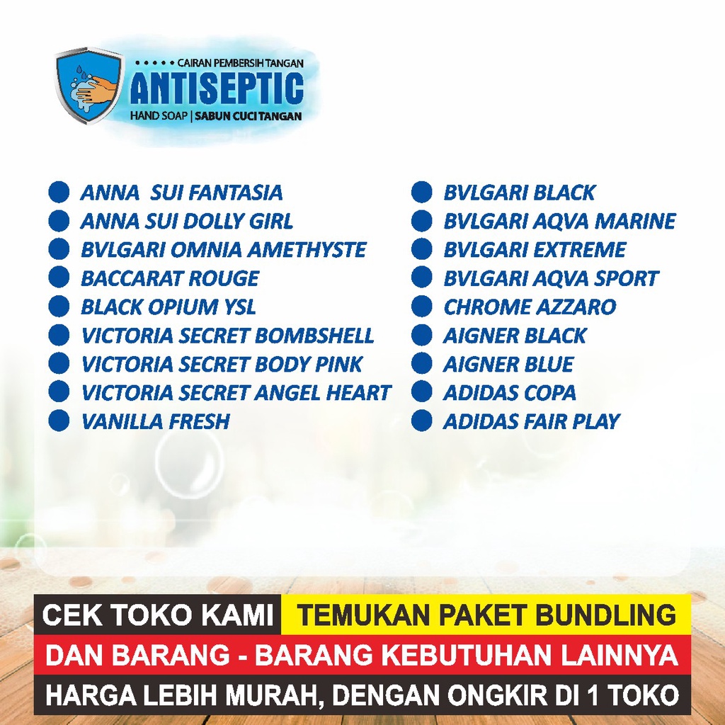 Sabun Cuci Tangan Antibakteri Antiseptik HANDSOAP Aroma Parfum EDT 500ml Pump