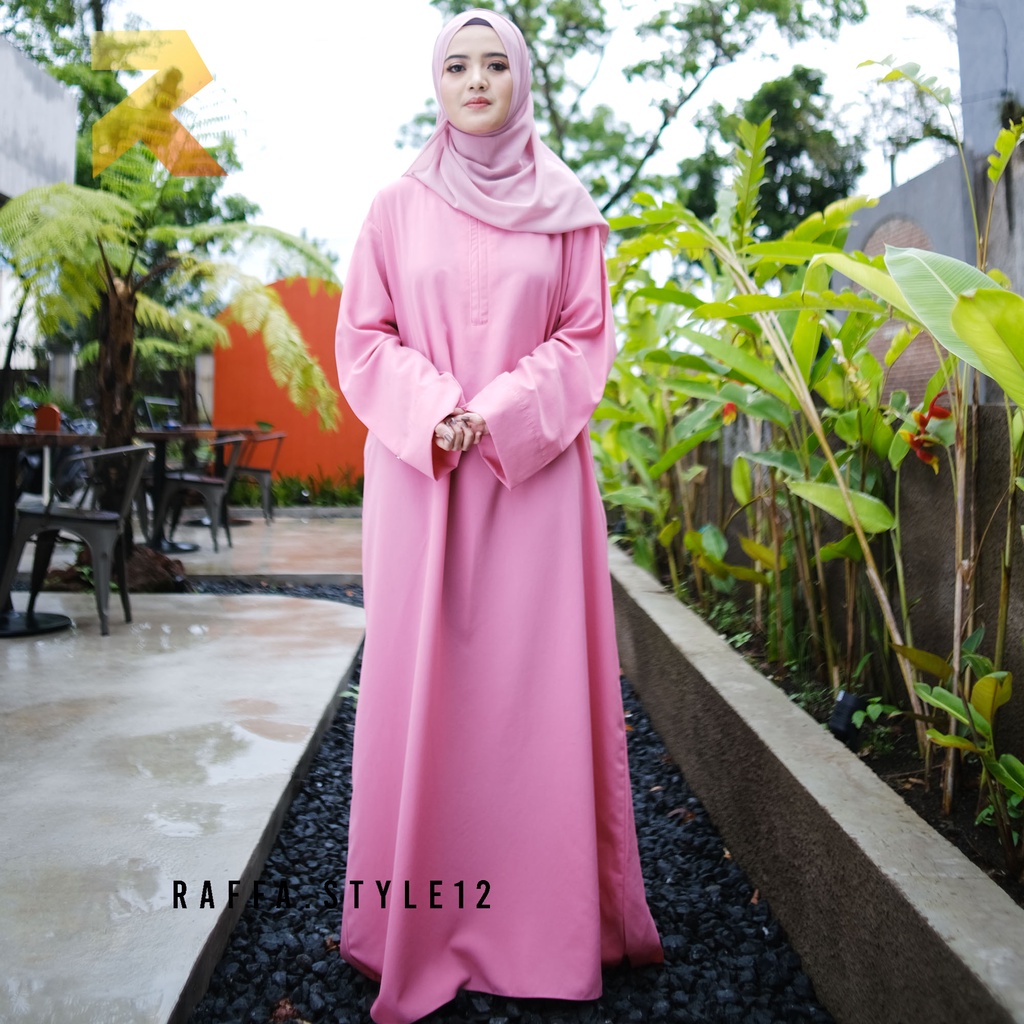 (BISA COD) ABAYA POLOS TURKI OVERSIZE / GAMIS KAJIAN WANITA UKURAN S M L XL XXL