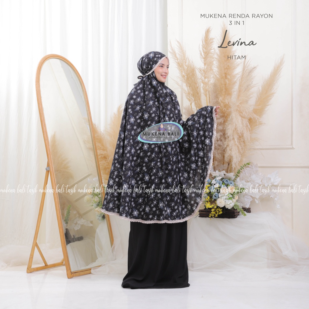 MUKENA BALI TASIK - MUKENA RENDA RAYON DEWASA 3 IN 1 LEVINA