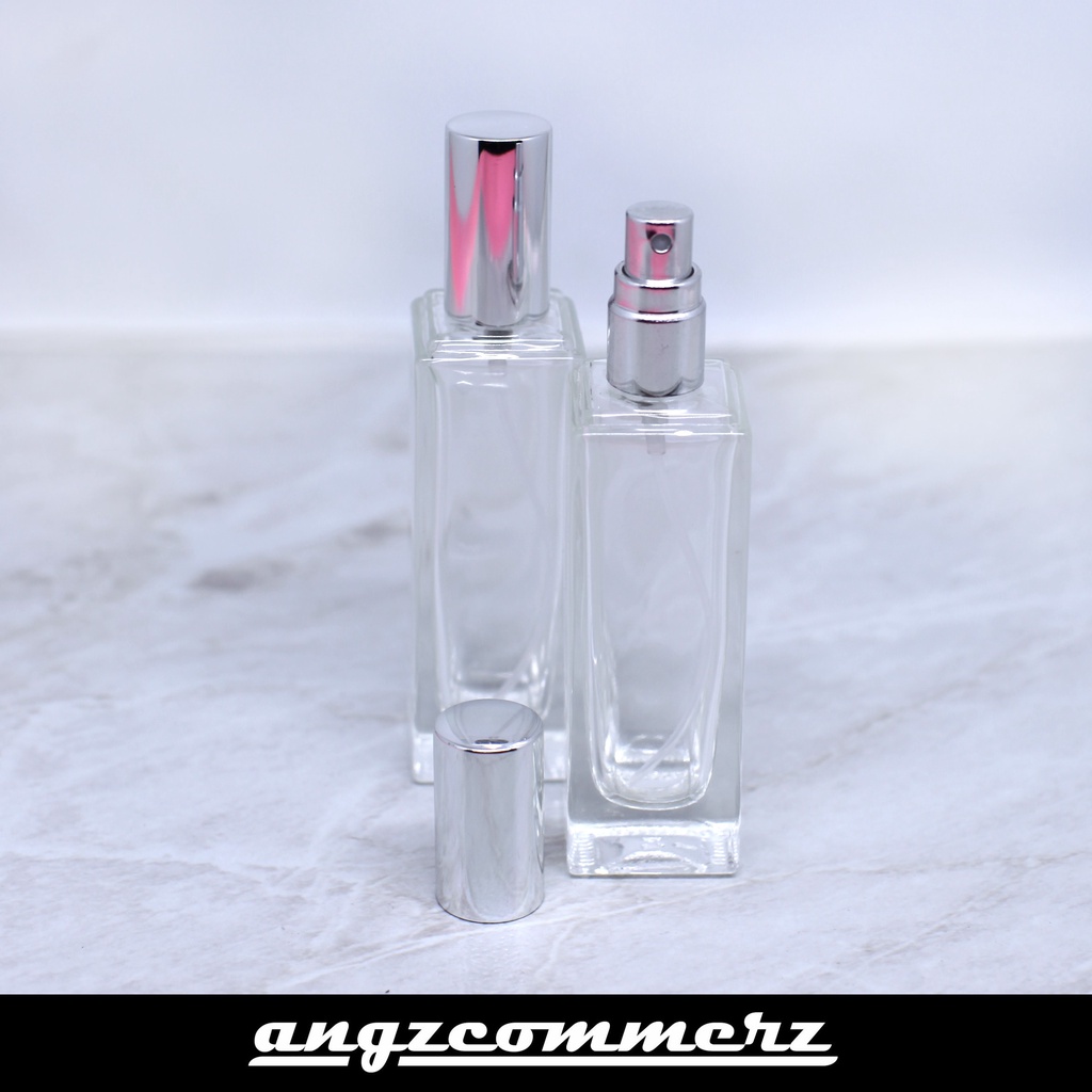 Botol Parfum Kaca Minyak Wangi Kotak Roll On Spray Glass Tebal 30ml