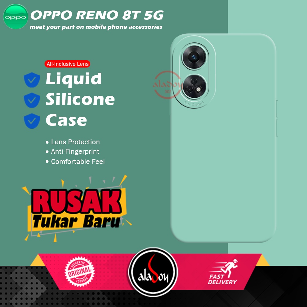 Soft Case Oppo Reno 8T 5G Case Liquid Silicone Pro Camera Premium Casing