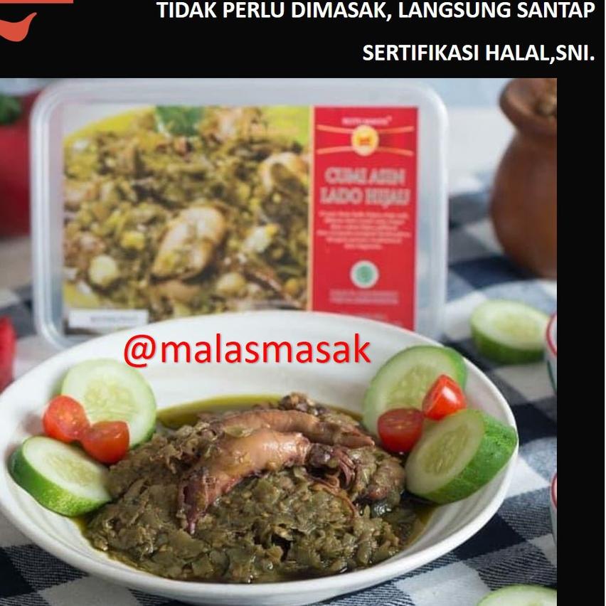

♀ Cumi Asin Sambalado Merah / Hijau Restu Mande 250 gram ▲
