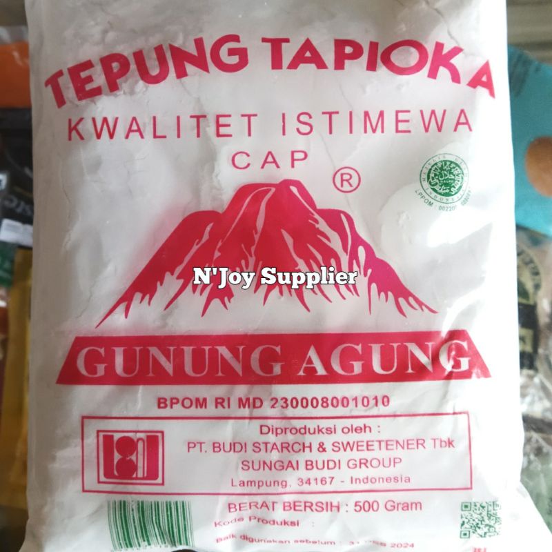 

Tepung Tapioka Sagu / Tapioca Flour Cap Gunung Agung 500 Gr