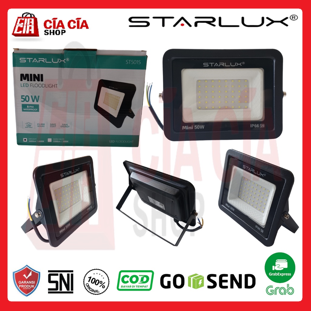 Starlux Lampu Tembak Mini 50 WATT LED Floodlight Mini 50W Lampu Sorot 50 W