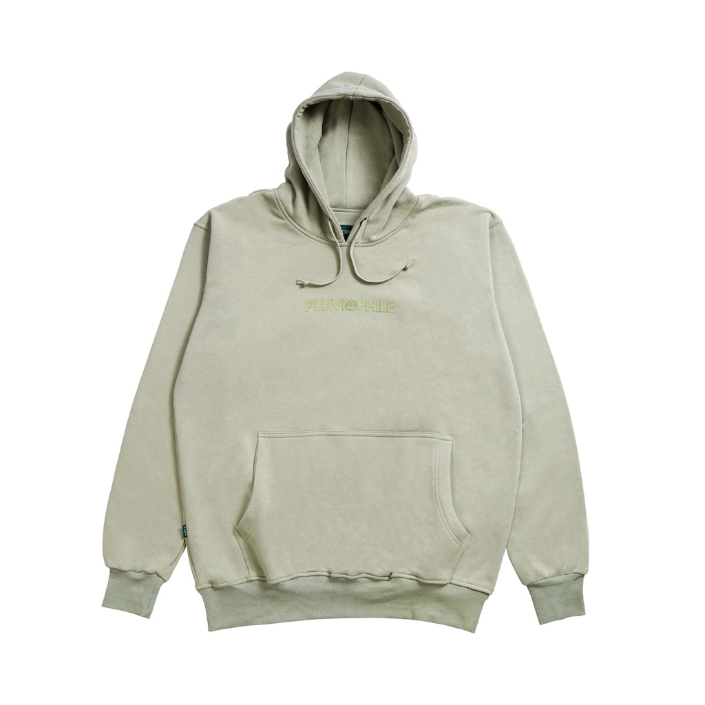 Pluviophile - Hoodie High Density logo Sage Green