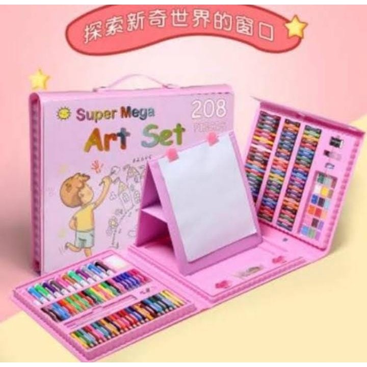 

COD Art Full Set 208Pcs / Krayon Mewarnai Anak Pensil Warna Perlengkapan Mewarnai Lukis