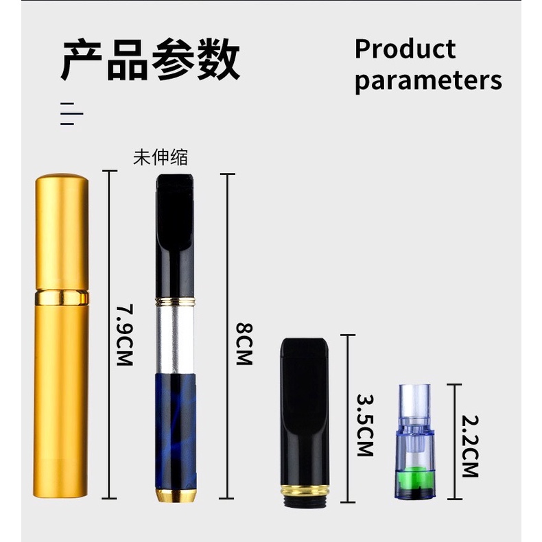 ORIGINAL YAJUE YJ029 ISI ULANG PIPA SARINGAN ASAP DENGAN PELONTAR UNTUK 8MM