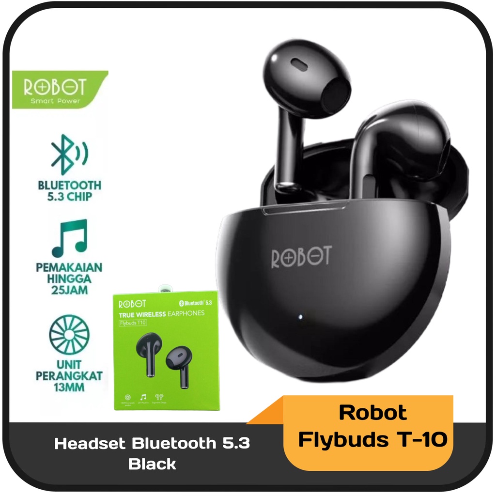 Headset Bluetooth Robot T10/T30 True Wireless Earbuds