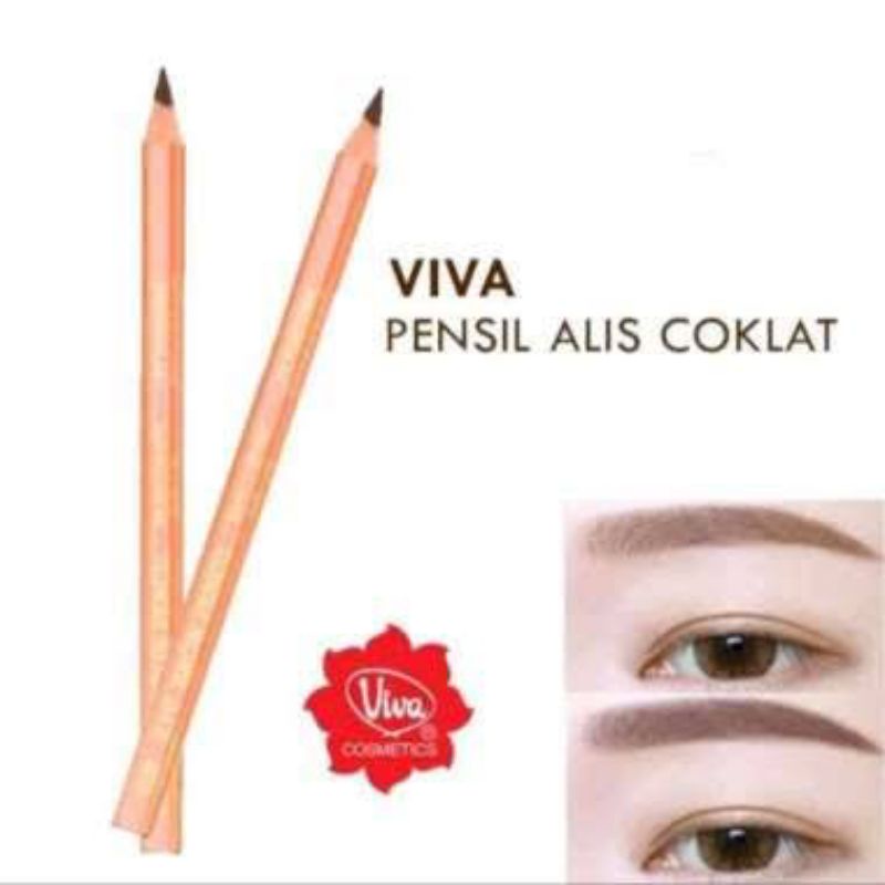 VIVA Cosmetic Eyebrow Pensil Alis Coklat Original BPOM