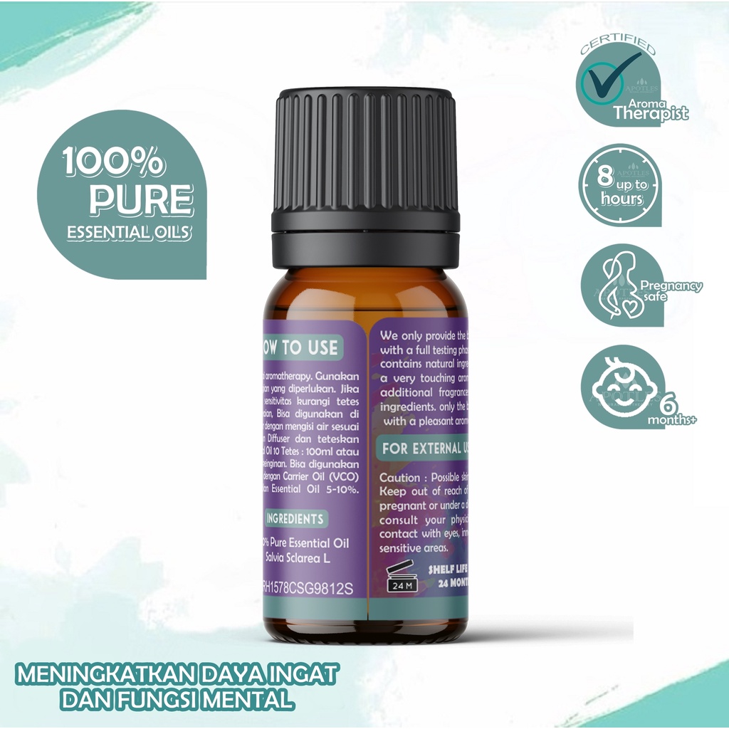 Clary Sage Essential Oil - Minyak Aromaterapi Clarysage Oil 10ml