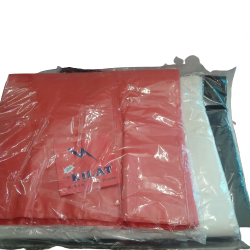 [1 Pack] Kresek Hitam Kilat 03 x 40 | Kresek Putih Kilat 03 x 40 | Kresek Merah Kilat 03  x40