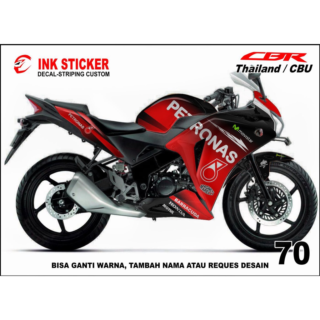 Sticker Decal CBR THAILAND, CBR CBU 150R / 250R 70 fullbody