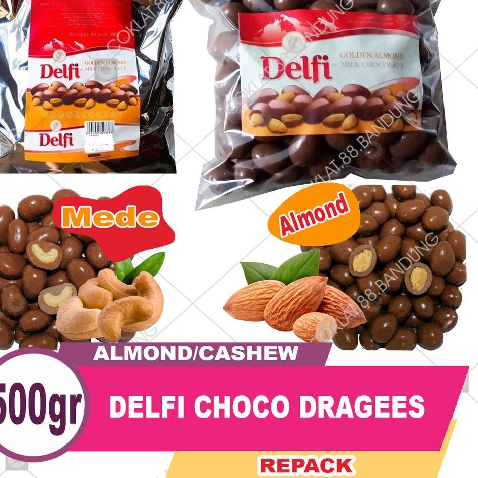 

➪ Delfi Almond 500gr Coklat Kiloan 500 gr, Delfi Mede 500 gram Choco Dragees Kemasan Repack 500g ✪