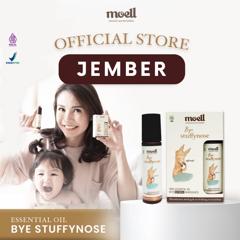 Moell Bye Stuffynose Natural Essential Oil / Melegakan Batuk Pilek &amp; Hidung Tersumbat