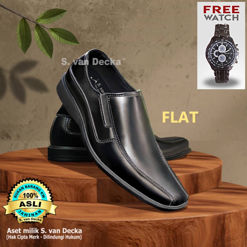 Sepatu Pantofel Pria Pantofel Hitam Pria Sepatu Pantopel Fantofel Kerja Kantor Kulit Pria J-TK018