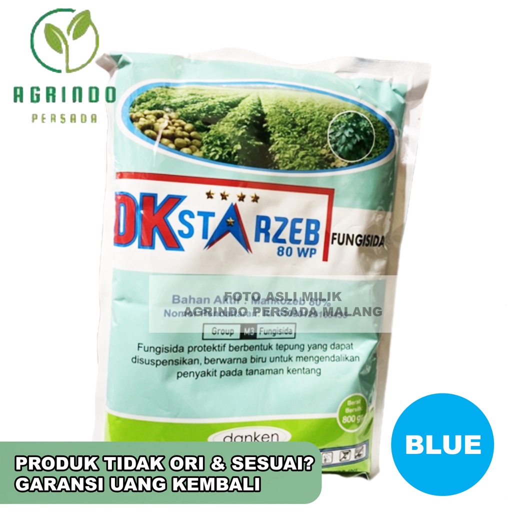 Fungisida DK Starzeb Blue 80WP 800gram | DKStarzeb Blue 800 gram Danken | Mankozeb Biru | DK Starzeb Biru