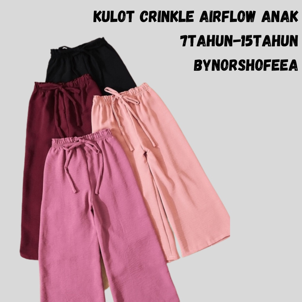 CELANA ANAK KULOT CRINKLE AIRFLOW PREMIUM