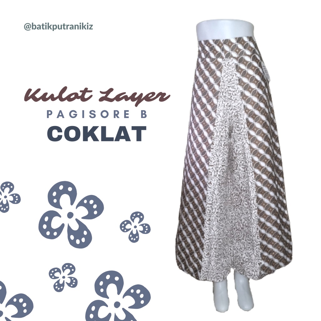 (COD) Celana Wanita Kulot Batik Layer Bawahan Kondangan