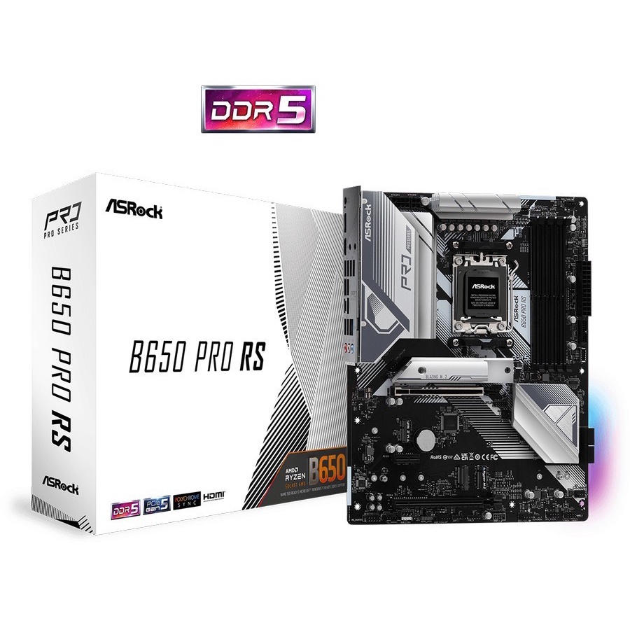 Asrock B650 Pro RS AM5 DDR5 + Processor AMD AM5 Ryzen 7 7700X