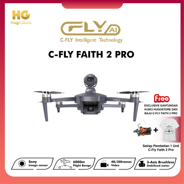 C-Fly Faith 2 Pro GPS 6KM WiFi FPV Drone with 3-Axis Gimbal 4K HD Cam