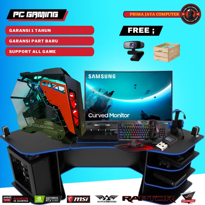 Pc Gaming Editing Fullset Rakitan AMD RYZEN 5 5600G Pc Cpu Gaming Rakitan Ful set KOMPUTER SSD NVME 