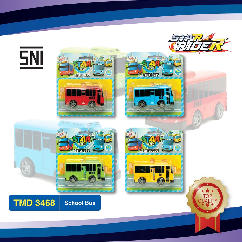 Mainan Anak mobil Bus Tayo Little Bus Star Rider Viral Murah TMD 3468