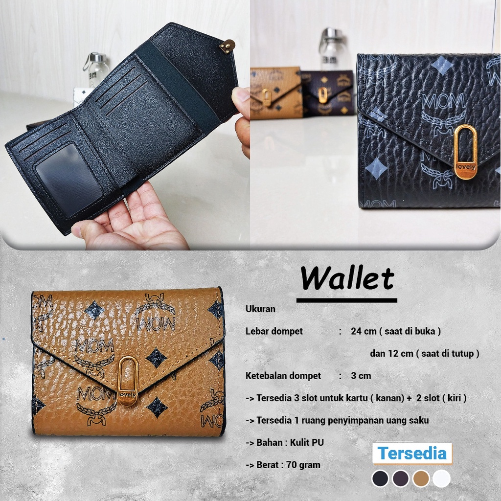 Dompet Lipat Wanita Dompet Mini Fashion Korea Style Dompet Cewek Women Wallet PU Satu7an D62