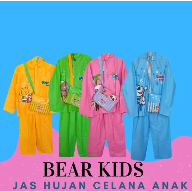 Jas Hujan Anak Paud TK Sd /Jas Hujan Anak Usia 3 4 5 6 7 Tahun Perempuan Laki / Jas Hujan Elephant Brand Kids Cewek Cowok New kombinasi / Mantel Raincoat Gajah Termurah Berkualitas Terbaik