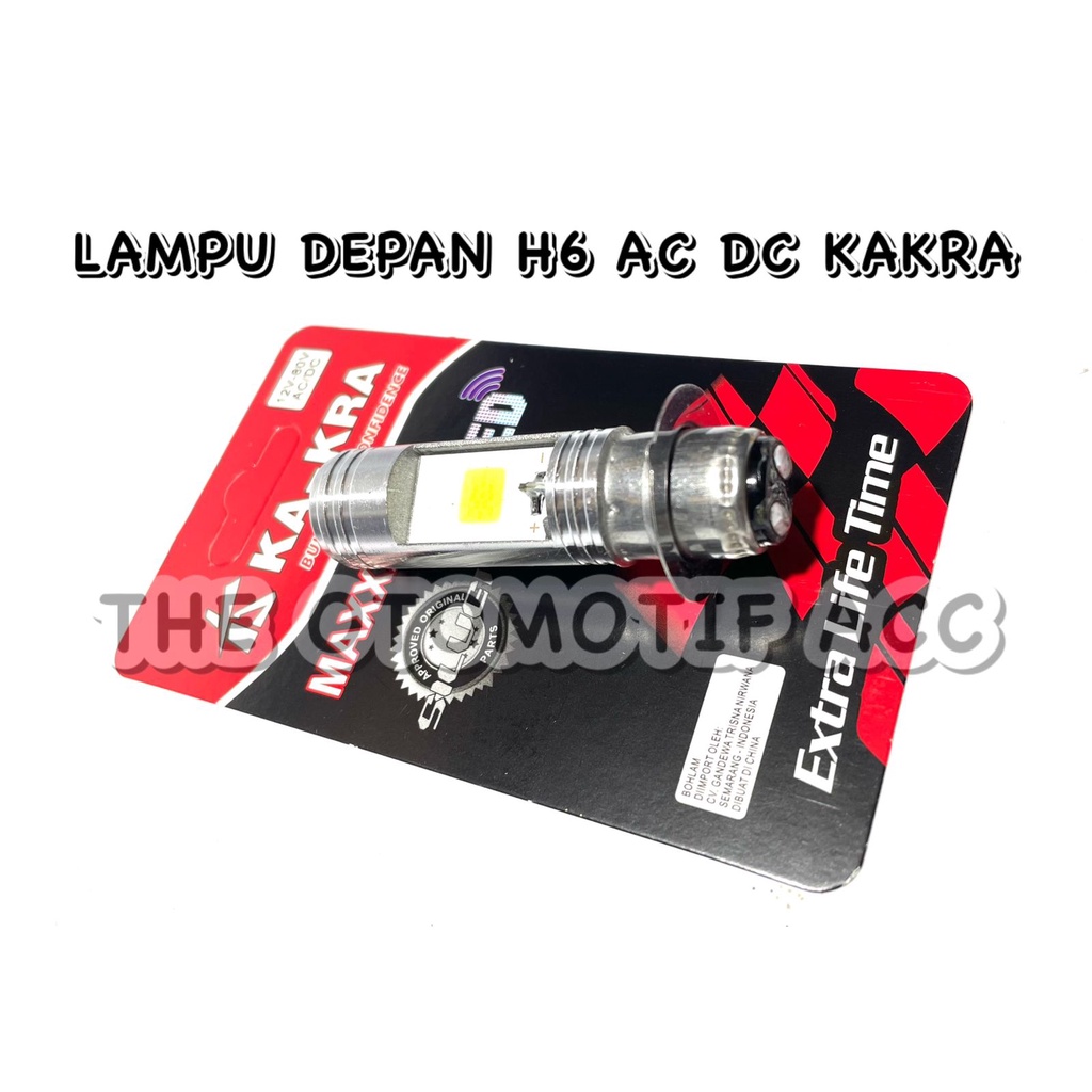 Lampu utama headlamp H6 2 sisi bebek dan matic Kakra Universal / Lampu Depan H6 Ac-DC Led Super Terang