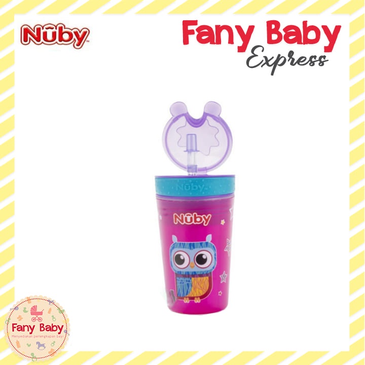 NUBY SNACK N SIP CUP WITH STRAW 270ML