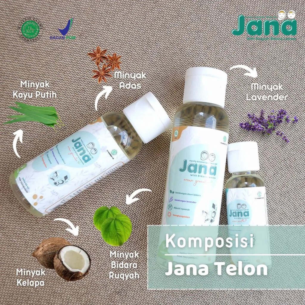 (FREE GIFT) Jana Telon Oil Minyak Telon Bayi &amp; Dewasa Minyak Bidara Ruqyah - 30 ml