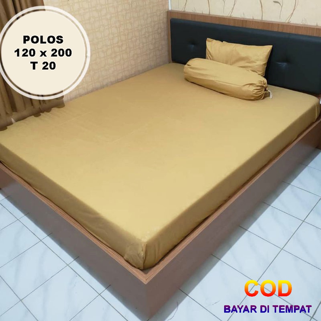 ✅COD Set Sprei Seprei 120x200 Polos Dan 2 Sarung Bantal Guling Homemade Katun Embos Dekorasi Kamar Perlengkapan Rumah