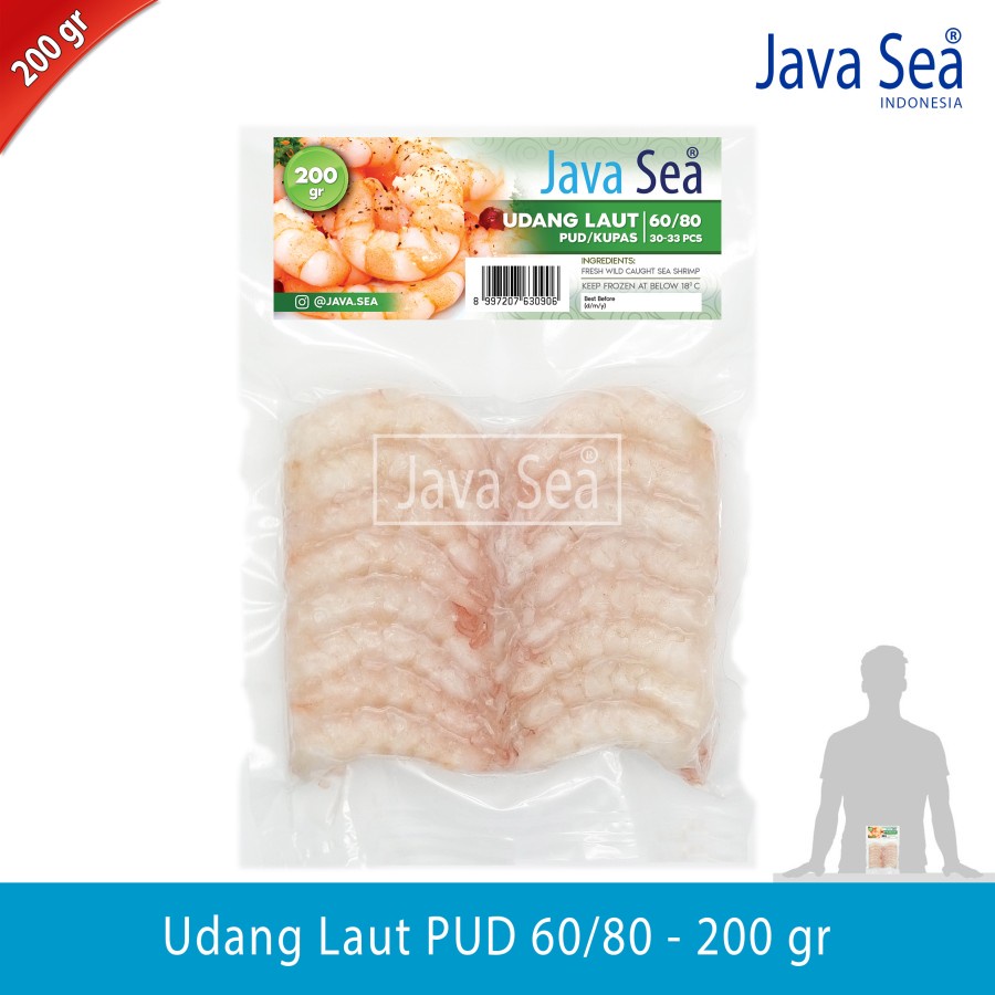 

Udang Laut Kupas PUD 60/80 pack 200gr Java Sea