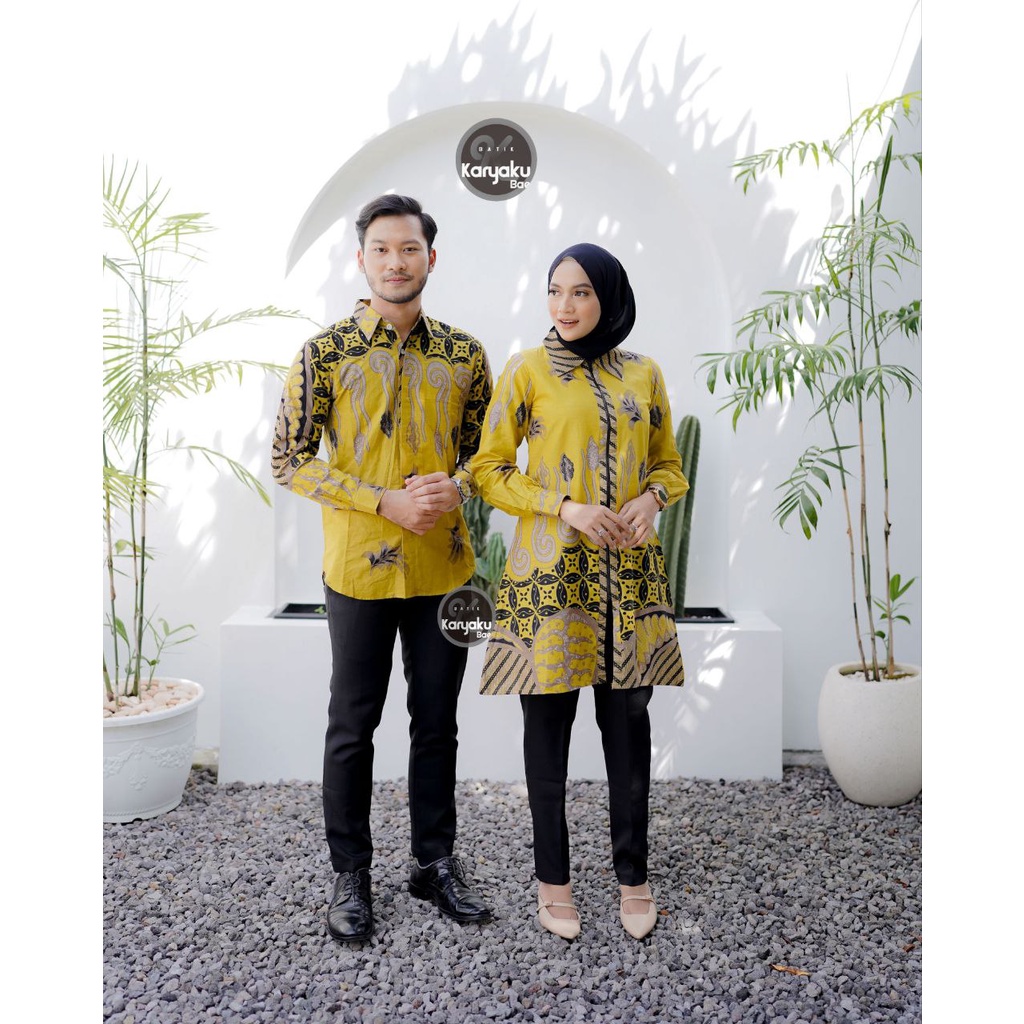 Batik Couple Modern Tunik Batik Wanita Atasan Batik Kerja Kantor Wanita