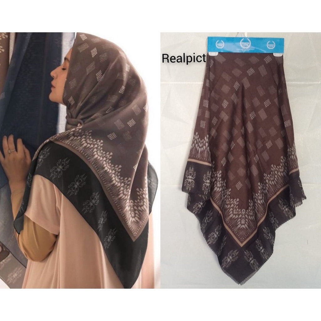 Hijab Voal Kerudung Segi Empat Motif Kekinian