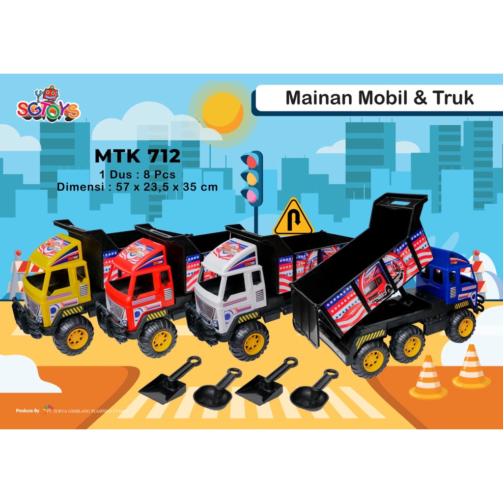 MTK 712 SG TOYS super truck mini mainan anak dump truk bak pasir semen