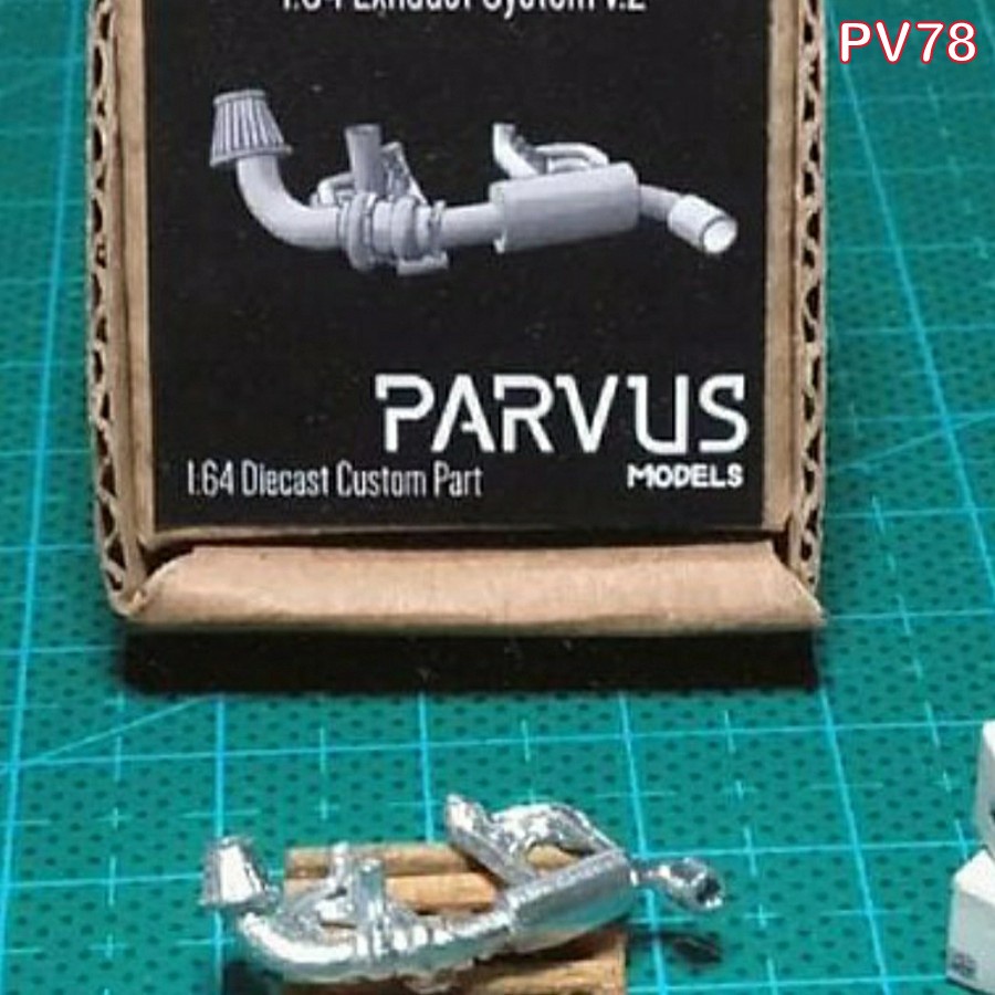 Parvus Models Exhaust System V2 Knalpot Custom DIECAST 1/64 PV78