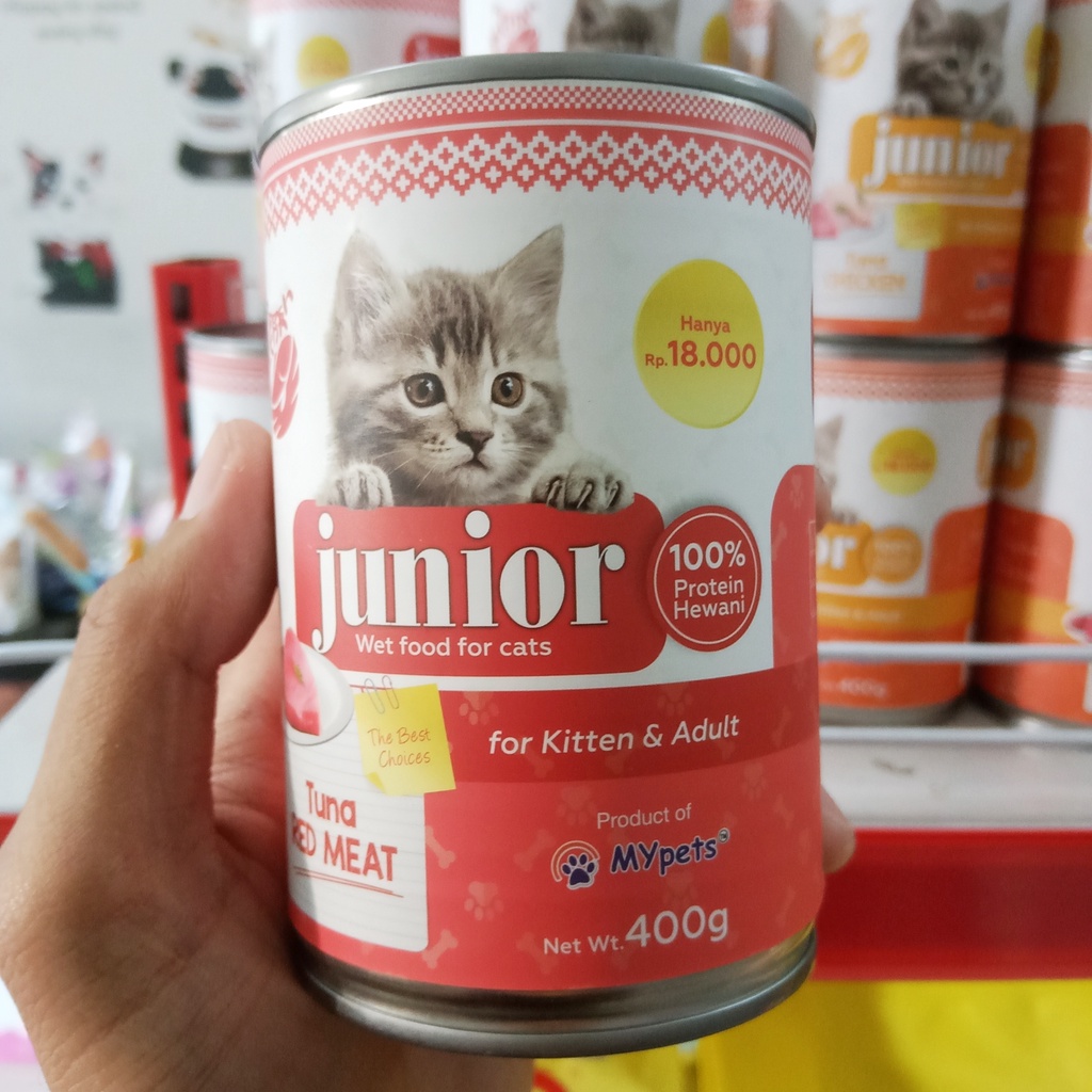 Makanan Basah Kaleng Kucing Kitten Adult,JUNIOR 400g Wet Food