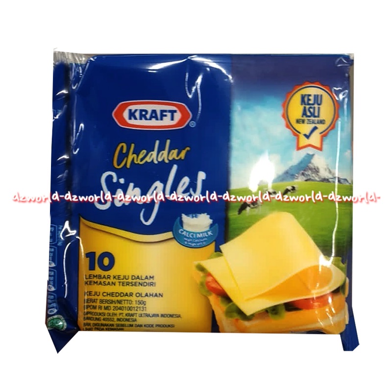 Kraft Cheddar Singles 10slice Keju Lembaran Kraft Untuk Roti Sand wich Kraf Single Cheese Chees Chedar