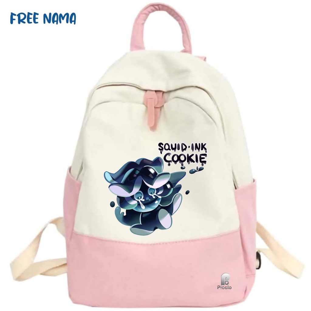 TAS RANSEL BACKPACK ANAK SEKOLAH MOTIF KARAKTER SQUID INK COOKIE RUN KINGDOM UNISEX (FREE NAMA)